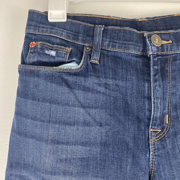 Hudson Womens Skinny Jeans Size 29 Medium Wash Distressed Nico Mid Rise - Picture 2 of 11